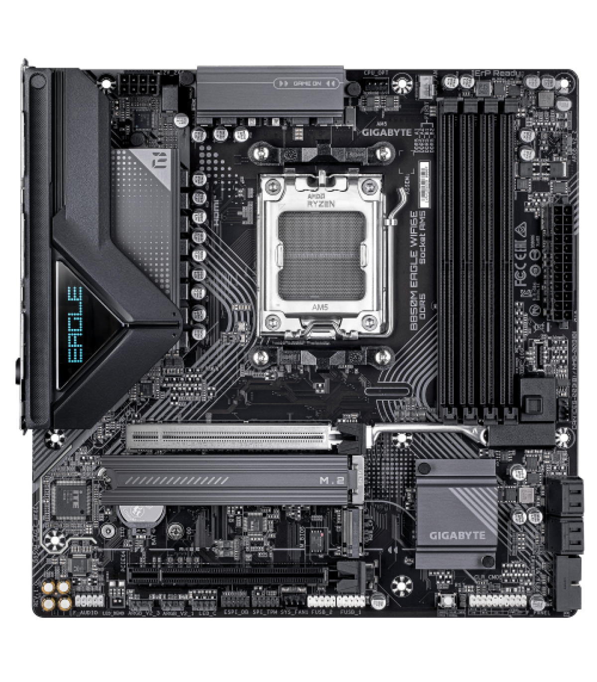 GIGABYTE B850M EAGLE WIFI6E Placa Base - Procesadores AMD Ryzen Serie 9000, VRM digital de 8+2+2 fases, hasta 8200MHz DDR5 (OC..