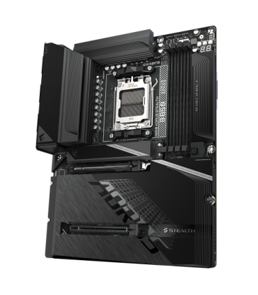 GIGABYTE B850 AORUS STEALTH Placa Base – CPUs AMD Ryzen Serie 9000, VRM digital de 14+2+2 fases, hasta 8200 MHz DDR5 (O.C.), 2×.