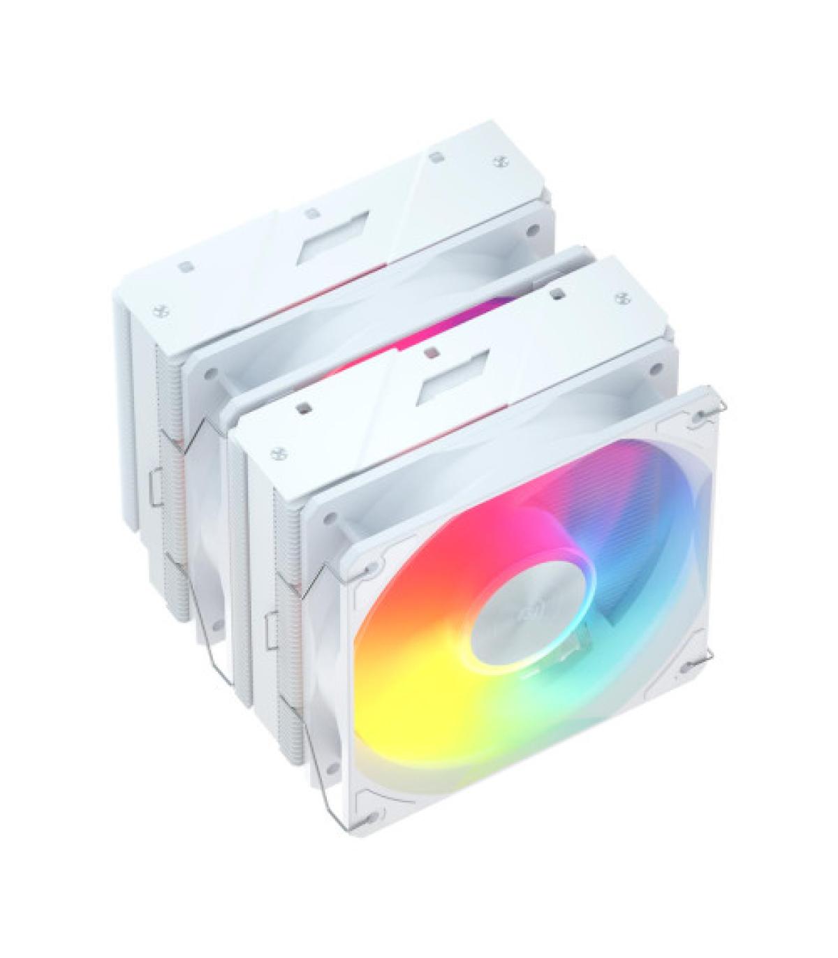 FSP REFRIGERACIONES DE AIRE INTEL LGA 1851/1700/1200 AMD AM4/AM5 120MM WHITE TOP COVER HIGH-PERFORMANCE QUIET PWM ARGB FAN