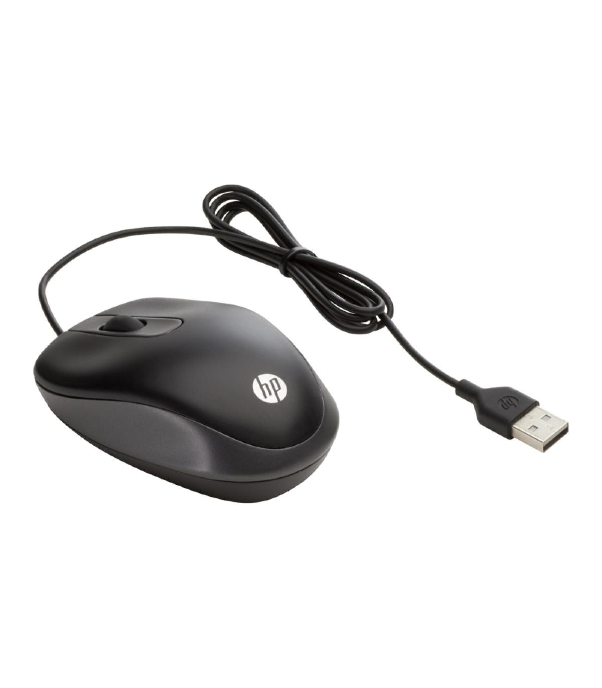 HP Travel Mouse Raton USB - 1000 DPI - Diseño Ultraligero y Supercompacto para Viaje - 2 Botones + Rueda de Desplazamiento - Amb
