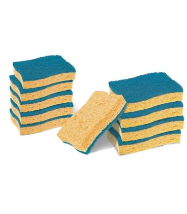 Scotch-Brite Pack de 10 Estropajos de Cocina - No Raya - Celulosa - Color Amarillo