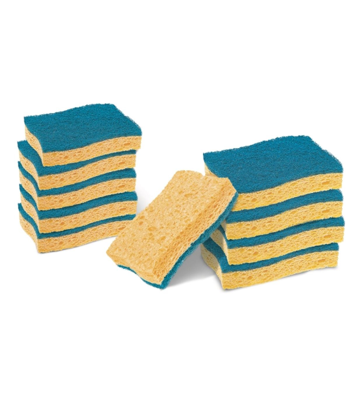 Scotch-Brite Pack de 10 Estropajos de Cocina - No Raya - Celulosa - Color Amarillo