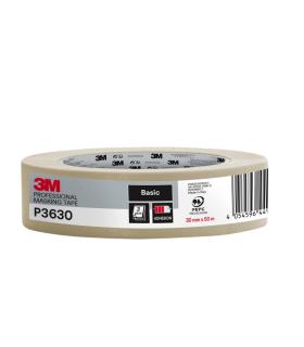 3M Cinta de Enmascarar Profesional - 30mm x 50m - 70% PEFC - Color Blanco