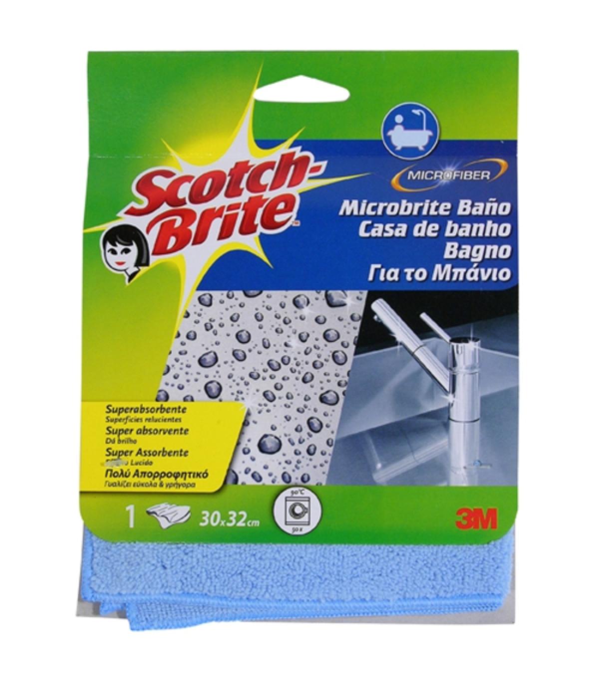 Scotch-Brite Bayeta de Microfibra para Aseo - 300x320mm - Color Azul