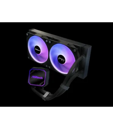SISTEMA DE REFRIGERACION ASROCK PARA CPU PRO 240 ARGB,1851/1700/AM5/AM4,2X120MM,ARGB,NEGRO