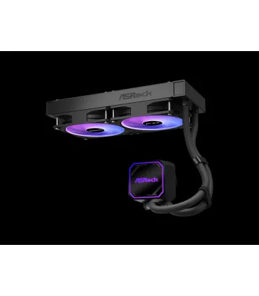 SISTEMA DE REFRIGERACION ASROCK PARA CPU PRO 240 ARGB,1851/1700/AM5/AM4,2X120MM,ARGB,NEGRO