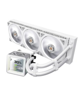 SISTEMA DE REFRIGERACION ASROCK PARA CPU PRO WHITE 360 ARGB,1851/1700/AM5/AM4,3X120MM,ARGB,BLANCO