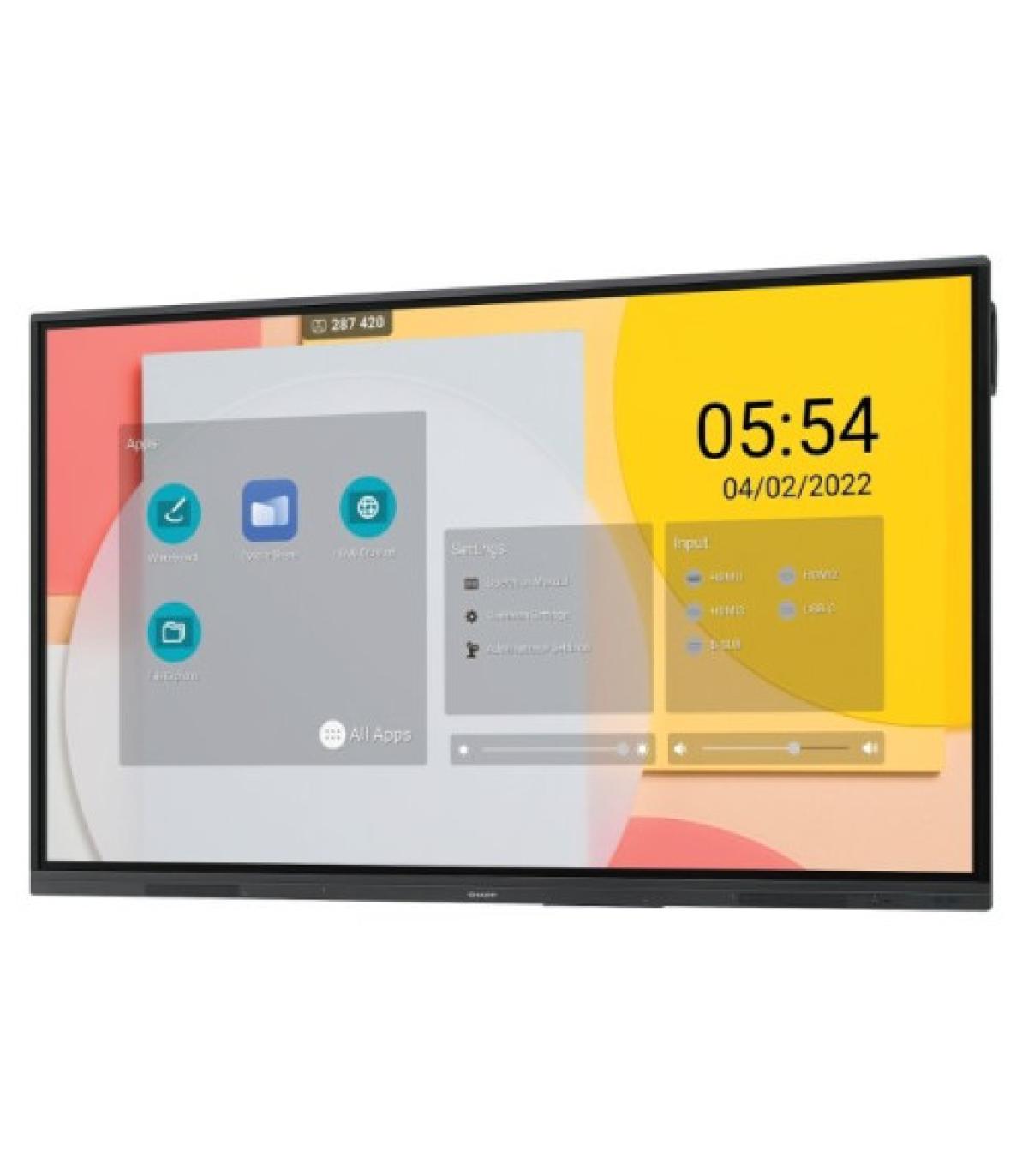 Sharp PN-L862B pizarra blanca interactiva 2,18 m (86") 3840 x 2160 Pixeles Pantalla táctil Negro