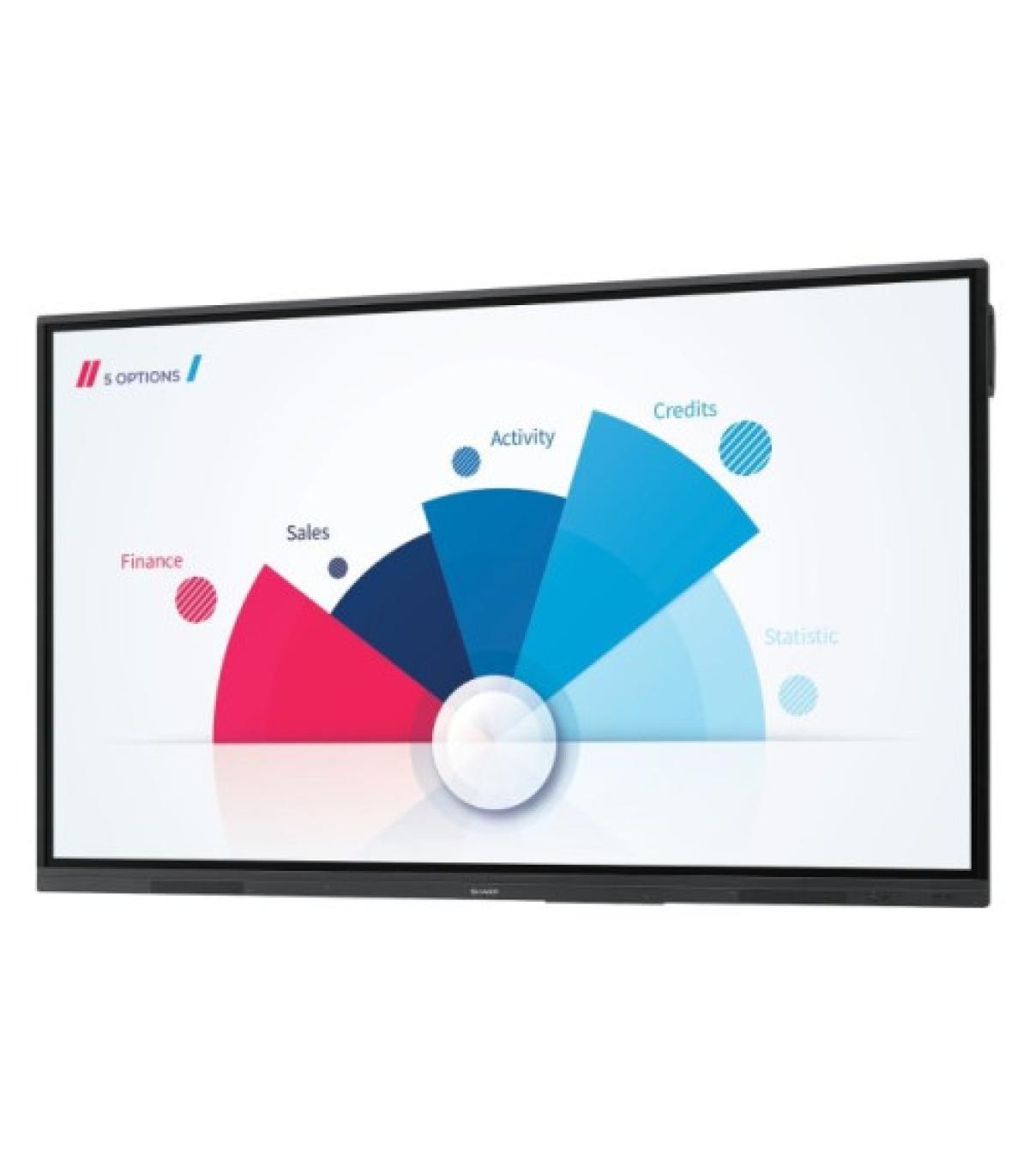 Sharp PN-L752B pizarra blanca interactiva 190,5 cm (75") 3840 x 2160 Pixeles Pantalla táctil Negro