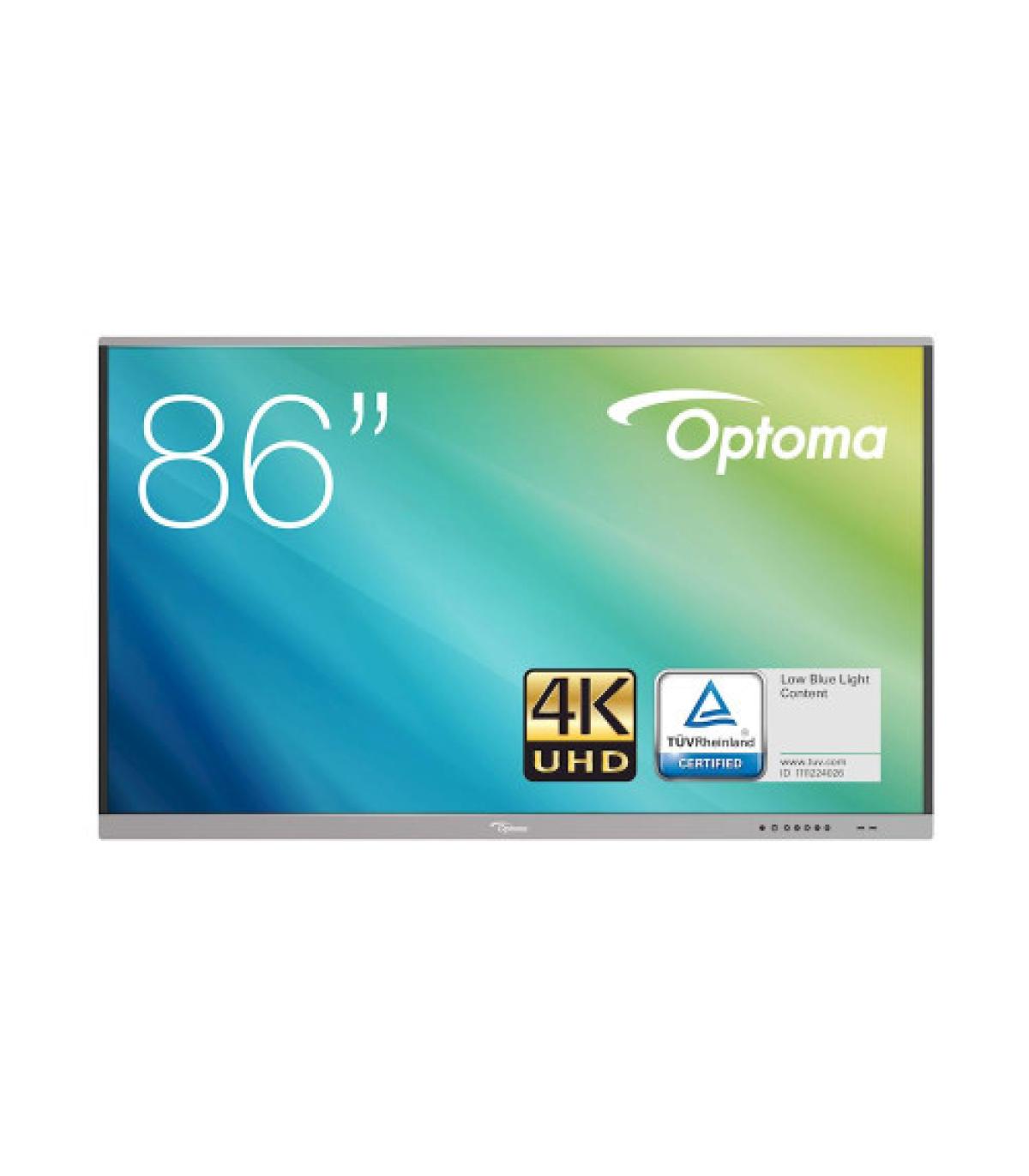 Optoma 5861RK pizarra y accesorios interactivos 2,18 m (86") 3840 x 2160 Pixeles Pantalla táctil Negro
