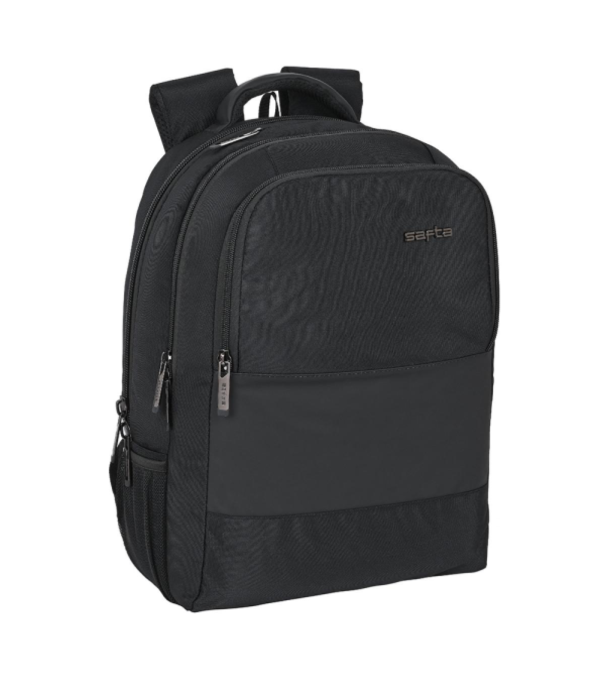 Safta Business Mochila para Portatil hasta 15.6" - Conector USB - Portabotellas - Respaldo Acolchado - Hombreras Ajustables y Tr