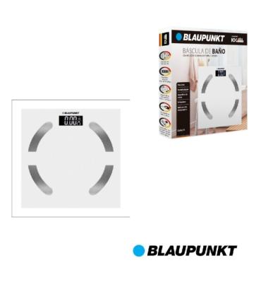 Blaupunkt BP5009 Bascula de Bano Digital Extraplana - 180kg con Vidrio Templado - Sensores de Alta Precision - Pantalla LCD..