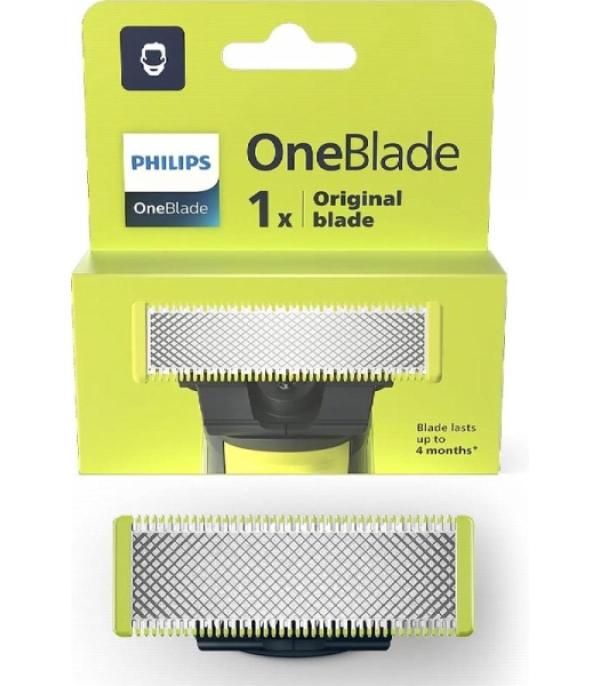 Philips OneBlade QP210/51 Cuchilla de Repuesto Original - Compatible con Todos los Mangos OneBlade y OneBlade Pro - Resistente..
