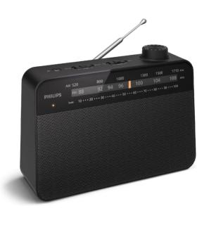 Philips TAR2509 Radio Portatil FM/AM - Altavoz 3.5” de Sonido Claro - Alimentacion por Pilas D o CA - Control de Tono - Sintoniz