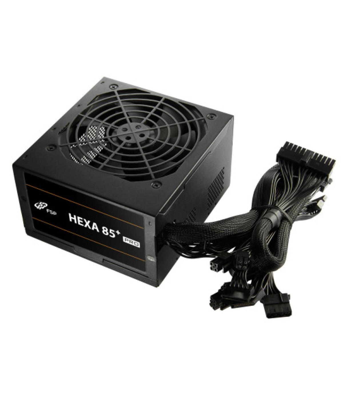 FSP FUENTE DE ALIMENTACION HEXA 85+ PRO 350 (85+,350W, FULL RANGE, ATX, BRONZE, DC/DC, BLACK ROUND CABLES