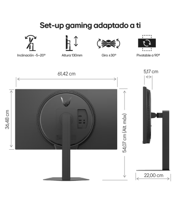 MONITOR LG, 27", 27G411A-B, 68,6 CM, 1920 X 1080 PIXELES, FULL HD, LCD, 5 MS, NEGRO