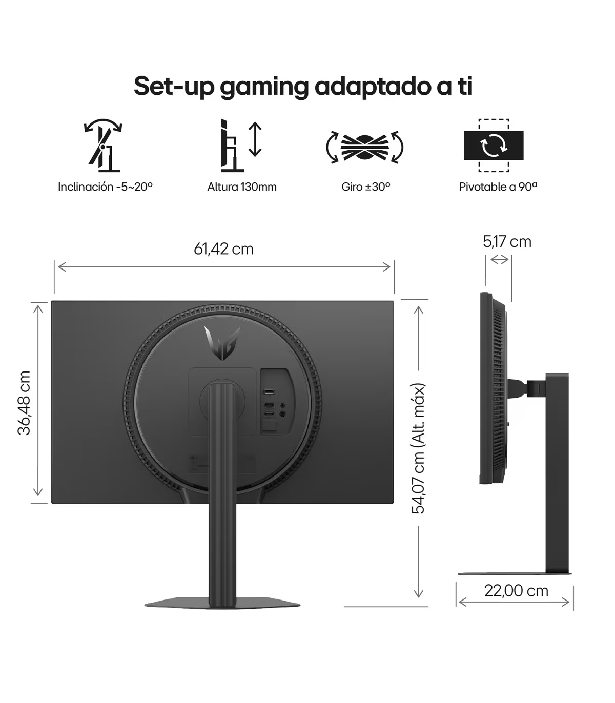 MONITOR LG, 27", 27G411A-B, 68,6 CM, 1920 X 1080 PIXELES, FULL HD, LCD, 5 MS, NEGRO