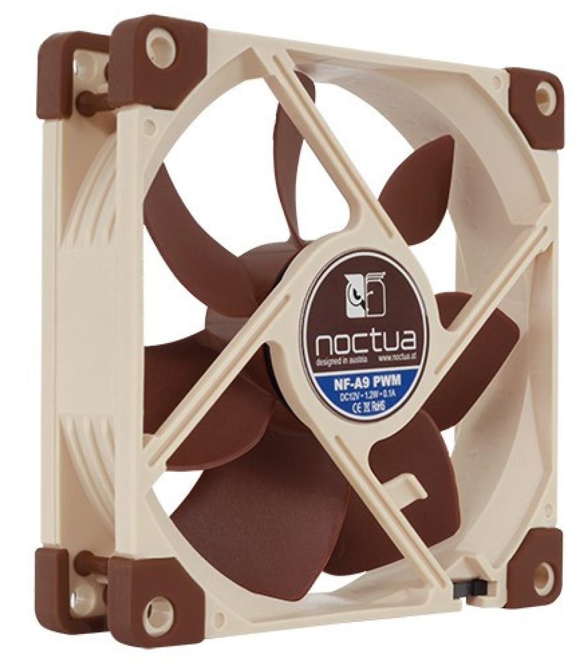 NOCTUA VENTILADOR CAJA NF-A9 PWM, 92MM FAN, 92X92X25 MM, 12V, 2000RPM/1550RPM/400RPM, 16,3 DB(A), 78,9 M3/H, 2,28 MM H2O, 4 PINE