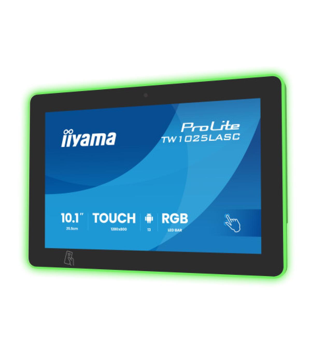 IIYAMA 10,1" RGB LED-LIGHTBAR PANEL-PC ANDROID 13+GMS, SOC QUAD-CORE RK3568 4GB, 32GB, PCAP 10-POINTS TOUCH, 1280X800, 390CD/M..