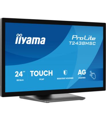IIYAMA 23,8" BONDED PCAP BEZEL FREE 10P TOUCH WITH ANTI-FINGERPRINT COATING, 1920X1080, IPS, DP, HDMI, 525CD/M² (WITH TOUCH), GL