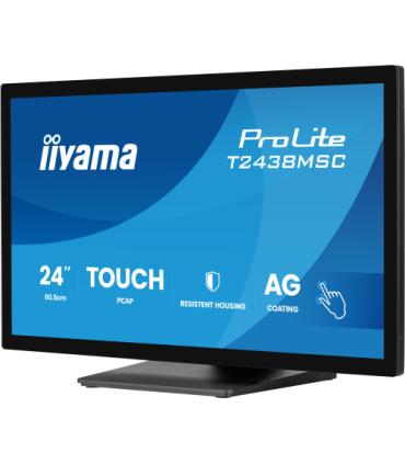 IIYAMA 23,8" BONDED PCAP BEZEL FREE 10P TOUCH WITH ANTI-FINGERPRINT COATING, 1920X1080, IPS, DP, HDMI, 525CD/M² (WITH TOUCH), GL