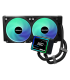 SISTEMA DE REFRIGERACION ASROCK PARA CPU CHALLENGER 240 DIGITAL,1851/1700/AM5/AM4,2X120MM,ARGB,LCD,NEGRO