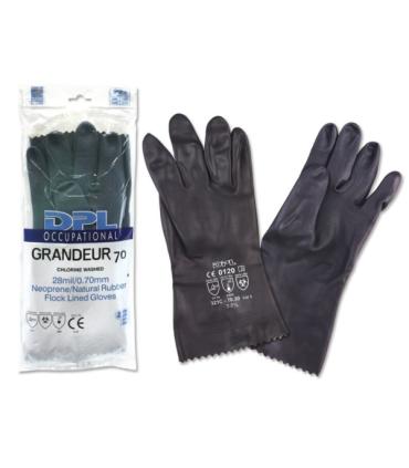 DPL Occupational Grandeur Guantes Industriales Talla 8-8 1/2 - Flocados - Espesor en Palma de 0,7mm - Industria Quimica, Pesada.