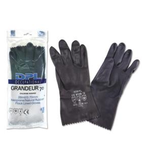 DPL Occupational Grandeur Guantes Industriales Talla 9-9 1/2 - Flocados - Espesor en Palma de 0,7mm - Industria Quimica, Pesada.