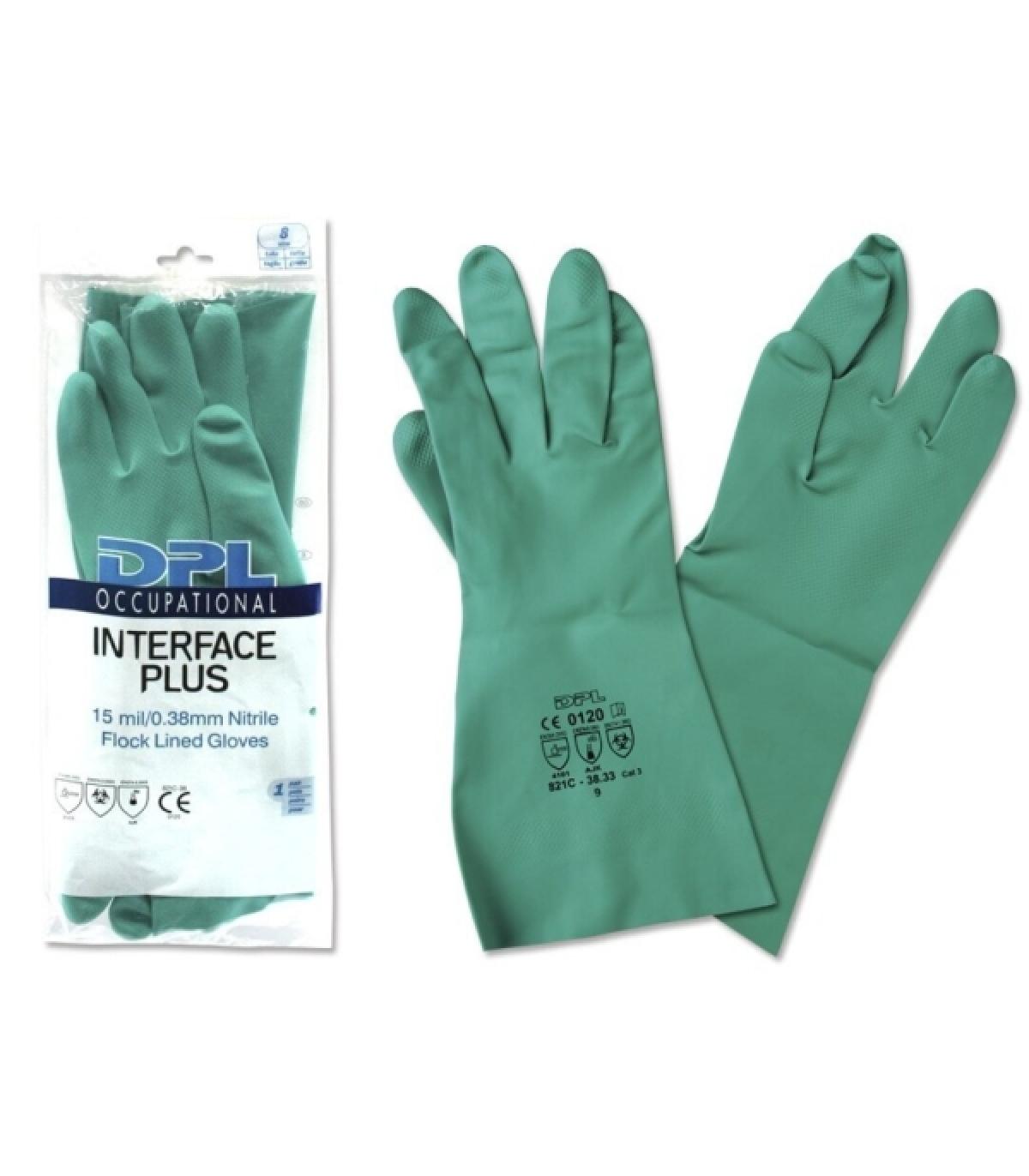 DPL Interface Plus Guantes Industriales Talla 9 - Espesor en Palma de 0,38mm - Color Verde