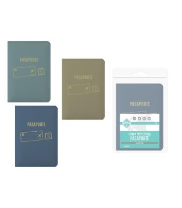Lagart Funda Protectora para Pasaporte - Interior con Bolsillo Lateral - Colores Surtidos Pack de 24