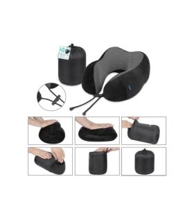 Lagart Almohada Cervical de Viaje con Relleno de Espuma - Funda de Poliester Lavable con Bolsillo - Bolsa de Transporte - Color.