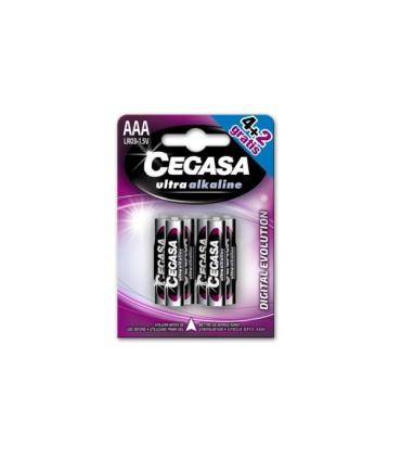Cegasa Ultra Alcaline Pack de 6 Pilas LR03 AAA - Alta Tecnologia - Mas Capacidad, Potencia y Rendimiento