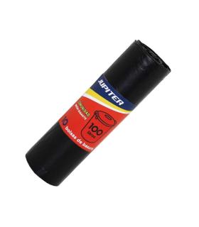 Jupiter Rollo de 10 Bolsas de Basura de 100L - Primera Calidad - Color Negro