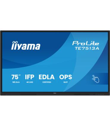 IIYAMA 75" (EDLA)/ANDROID 14,8 CORE SOC, 8/128GB, 40-PTS UHD , NFC, PIR , MM 2X20W +20W SBUW, 2XHDMI, USB-C / HDMI,DP, 2XUSB-C10