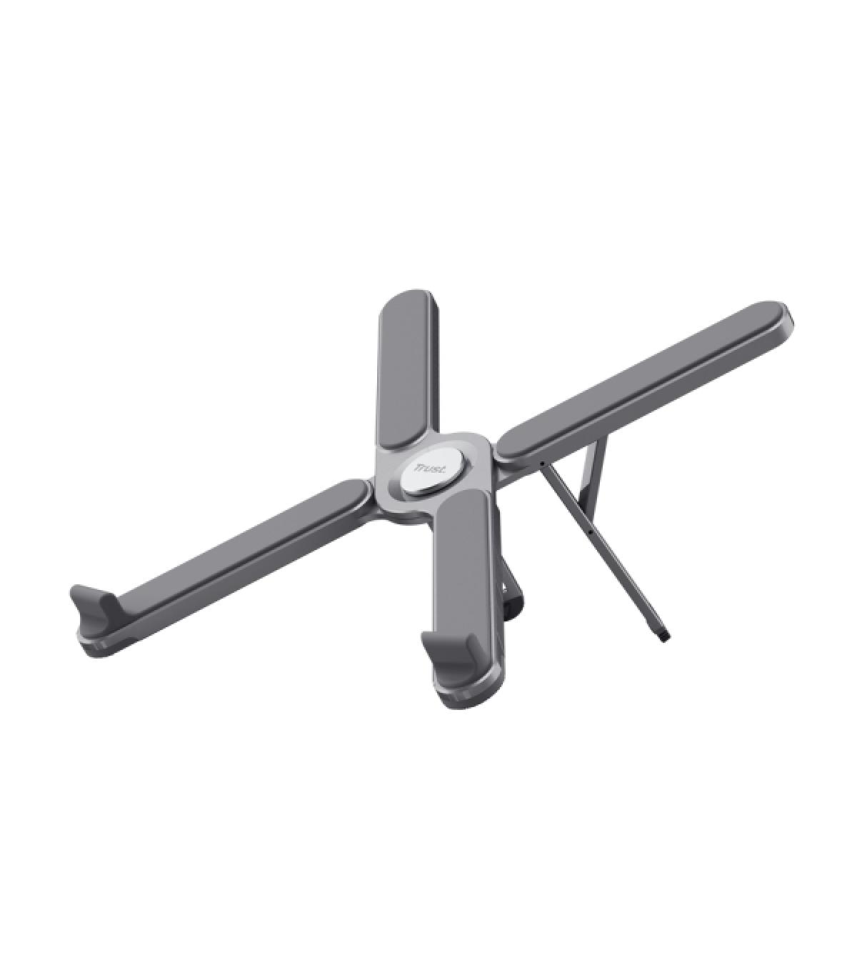 Trust Macy Soporte Plegable para Portatiles - Soporta Hasta 20Kg - Portatiles Hasta 17.3" - Cuerpo de Aluminio