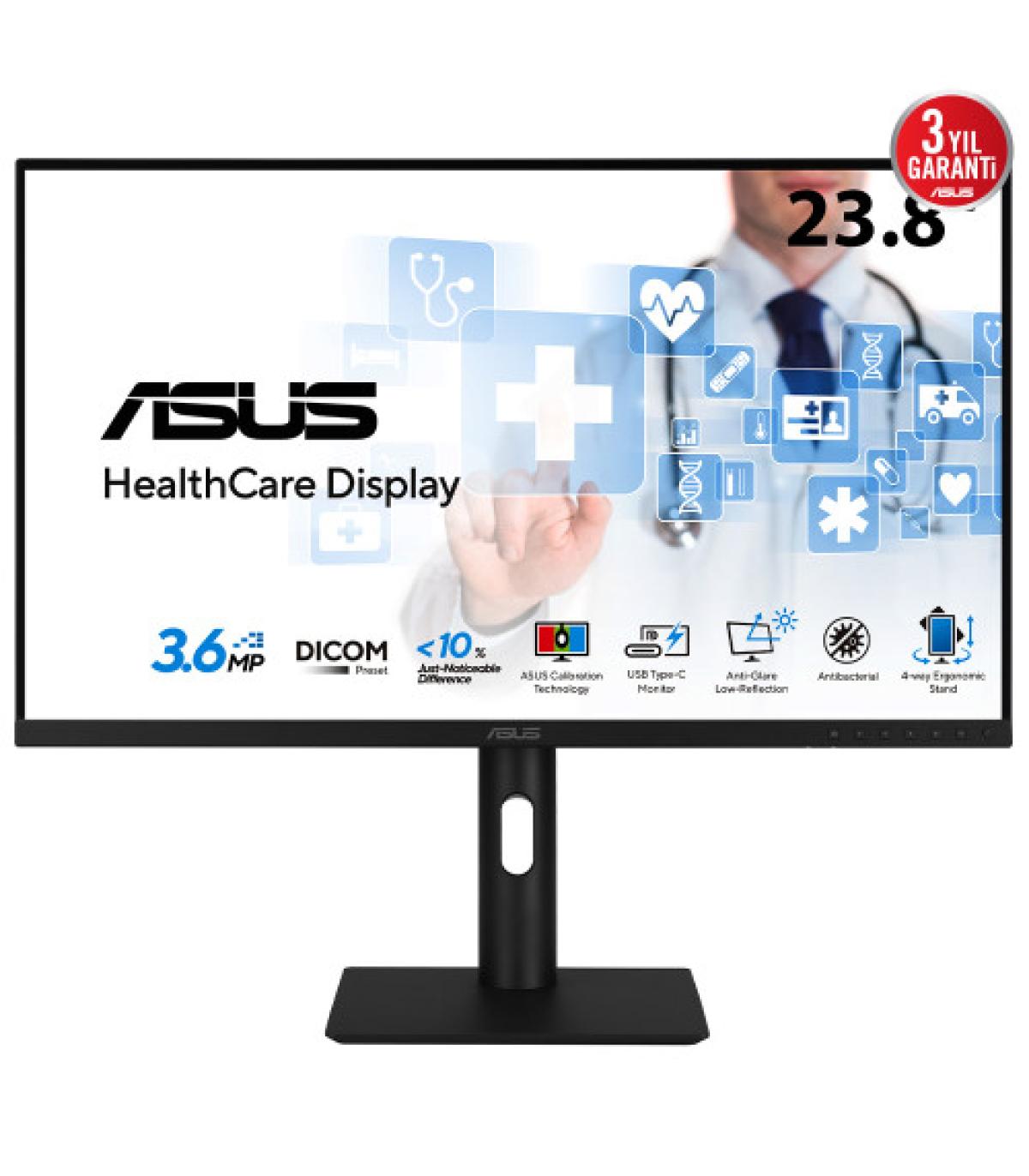 ASUS HA2441A pantalla para PC 60,5 cm (23.8") 2560 x 1440 Pixeles Quad HD LCD Negro
