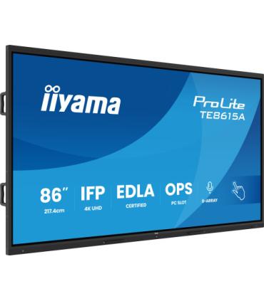 IIYAMA 86" STYLISH IFP, (EDLA)/ANDROID 14,8 CORE SOC, 8/128GB, 40-PTS, UHD , NFC, PIR , MM 2X20W +20W SBUW, 8-ARRAY MICRO, 2XHDM