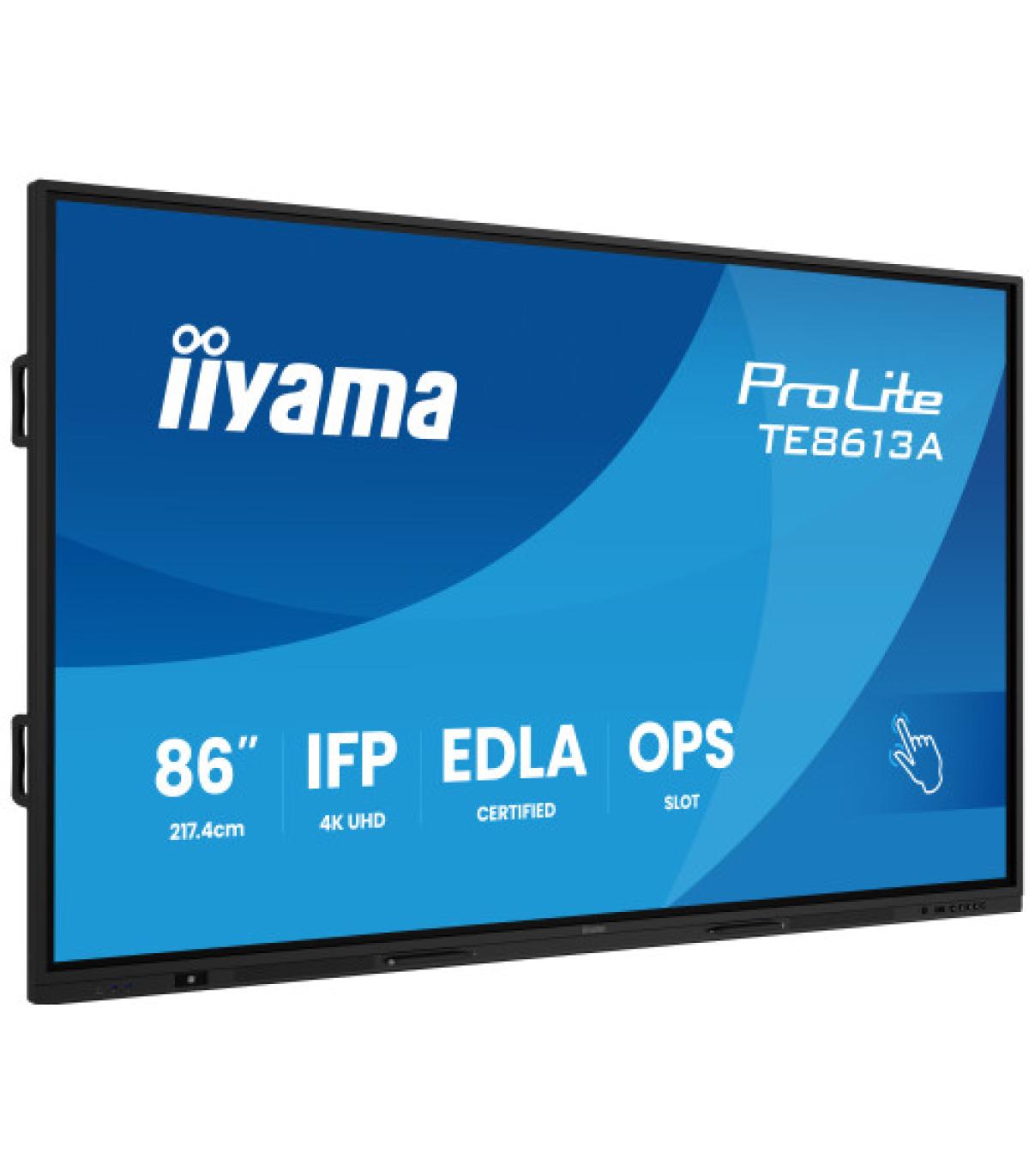 IIYAMA 86" (EDLA)/ANDROID 14,8 CORE SOC, 8/128GB, 40-PTS UHD , NFC, PIR , MM 2X20W +20W SBUW, 2XHDMI, USB-C / HDMI,DP, 2XUSB-C10
