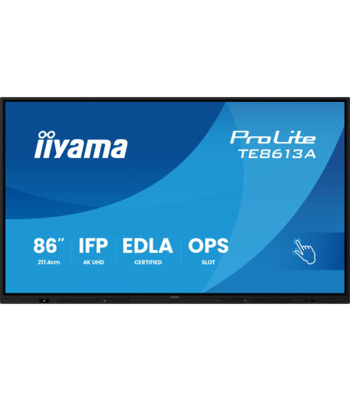 IIYAMA 86" (EDLA)/ANDROID 14,8 CORE SOC, 8/128GB, 40-PTS UHD , NFC, PIR , MM 2X20W +20W SBUW, 2XHDMI, USB-C / HDMI,DP, 2XUSB-C10