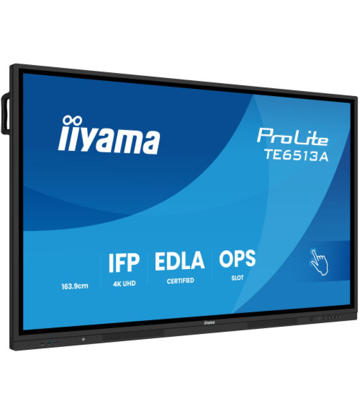 IIYAMA 65" (EDLA)/ANDROID 14,8 CORE SOC, 8/128GB, 40-PTS UHD , NFC, PIR , MM 2X20W +20W SBUW, 2XHDMI, USB-C / HDMI,DP, 2XUSB-C10