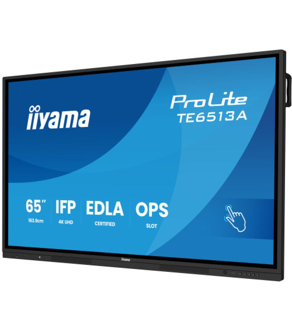 IIYAMA 65" (EDLA)/ANDROID 14,8 CORE SOC, 8/128GB, 40-PTS UHD , NFC, PIR , MM 2X20W +20W SBUW, 2XHDMI, USB-C / HDMI,DP, 2XUSB-C10