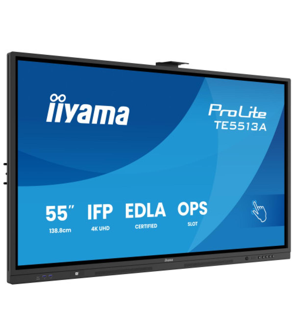 IIYAMA 55" (EDLA)/ANDROID 14,8 CORE SOC, 8/128GB, 40-PTS UHD , NFC, PIR , MM 2X20W +20W SBUW, 2XHDMI, USB-C / HDMI,DP, 2XUSB-C10