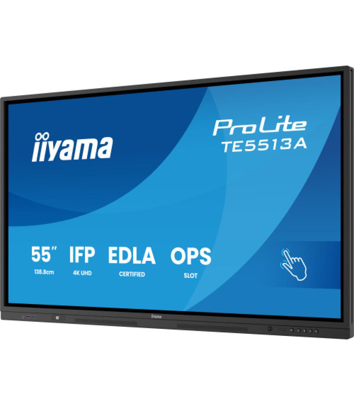 IIYAMA 55" (EDLA)/ANDROID 14,8 CORE SOC, 8/128GB, 40-PTS UHD , NFC, PIR , MM 2X20W +20W SBUW, 2XHDMI, USB-C / HDMI,DP, 2XUSB-C10