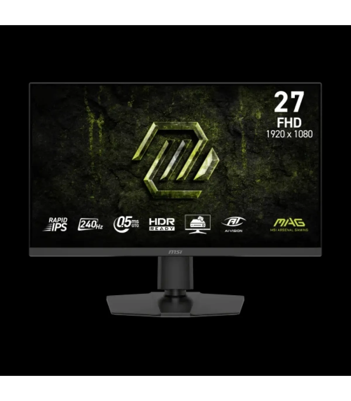 MSI MONITOR MAG 272PF X24. 27" RAPID IPS FLAT. 1920x1080. 240HZ. NEGRO