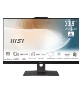 MSI AIO MODERN AM242P 1M-1499ES. 23.8" IPS LED FHD. UMA. SO-DIMM DDR5 16GB (8GB*2). 512GB. W11 PRO.NEGRO